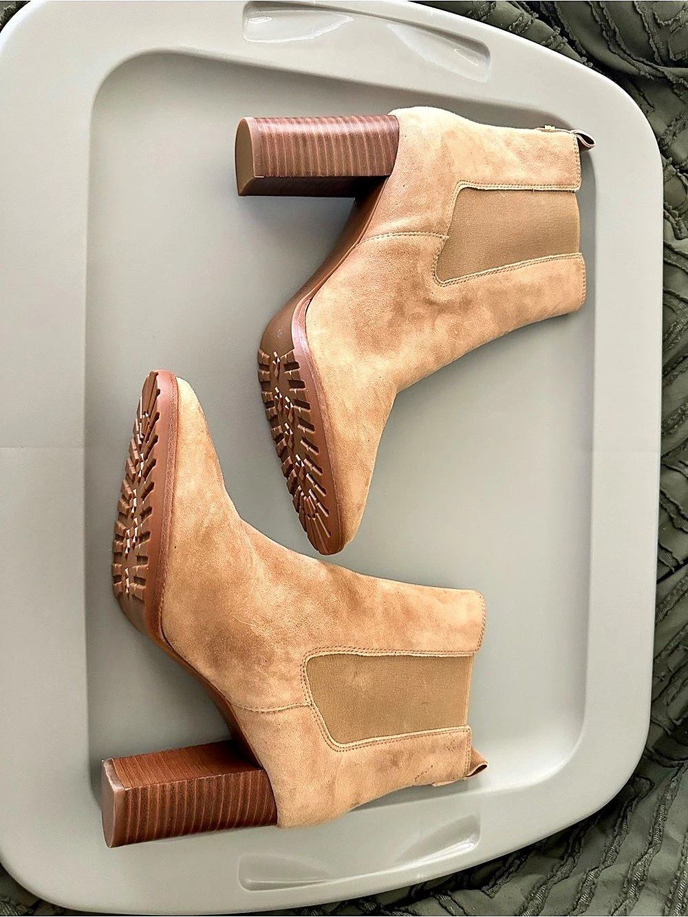 Ralph Lauren Raelynn Shearling-Suede Ankle Boots